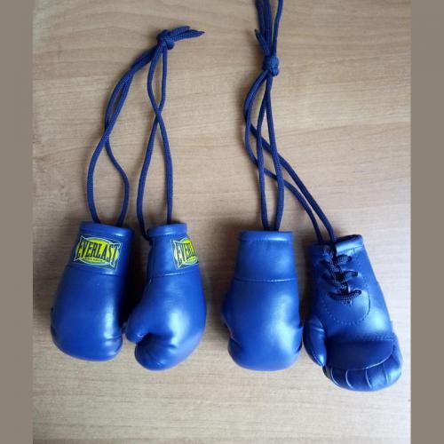 Перчатки бокс сувенирные синие Арт ПС5