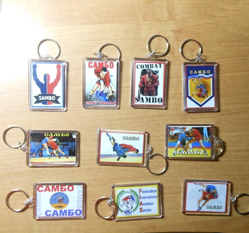 Сувенир Брелки самбо пластиковые прямоугольные купить